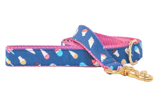Summer Scoops on Rose Pink Matching Leash - Crew LaLa