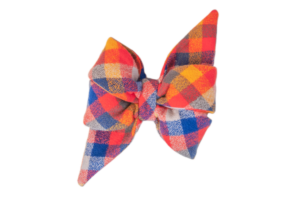 Sunset Flannel Belle Bow