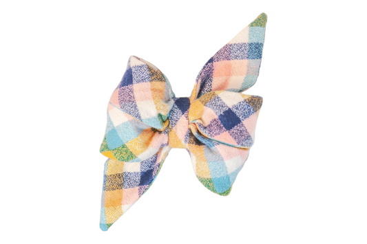 Sun Valley Flannel Belle Bow - Crew LaLa