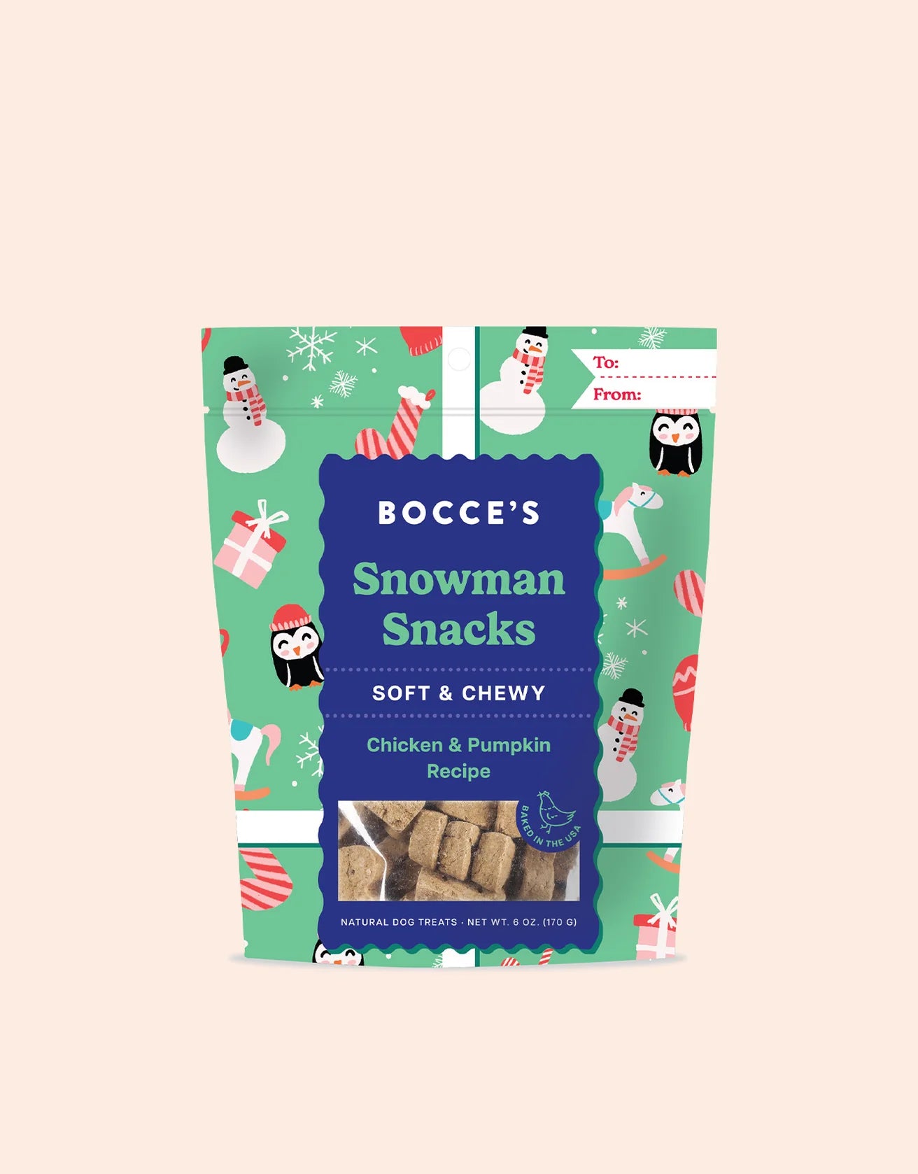 Bocce's Bakery "Snowman Snacks" Soft & Chewy Dog Treats - Crew LaLa
