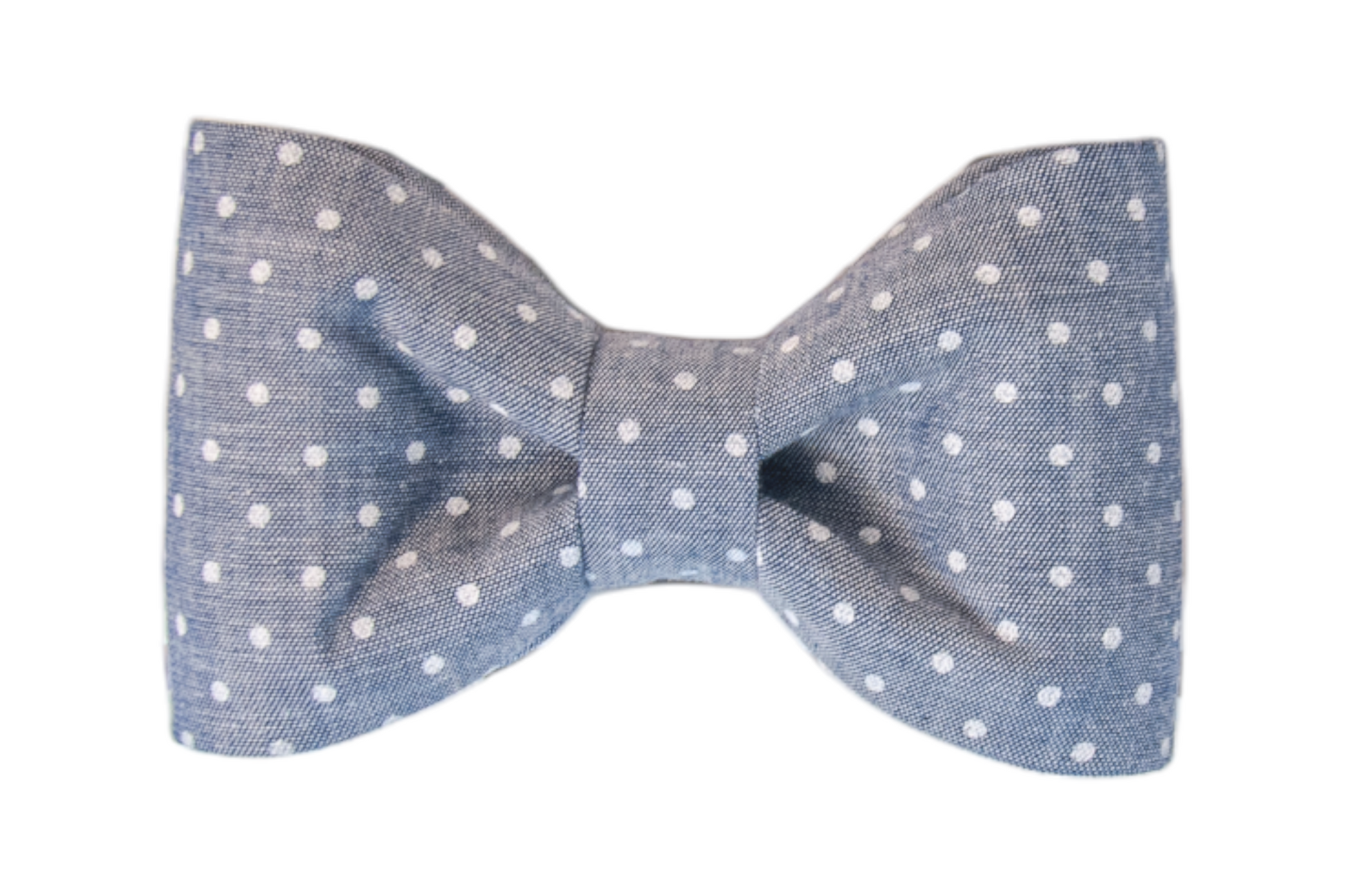 Tiny Dots on Chambray Bow Tie - Crew LaLa