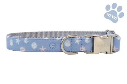 Blue Sea Shells Bow Tie Collar