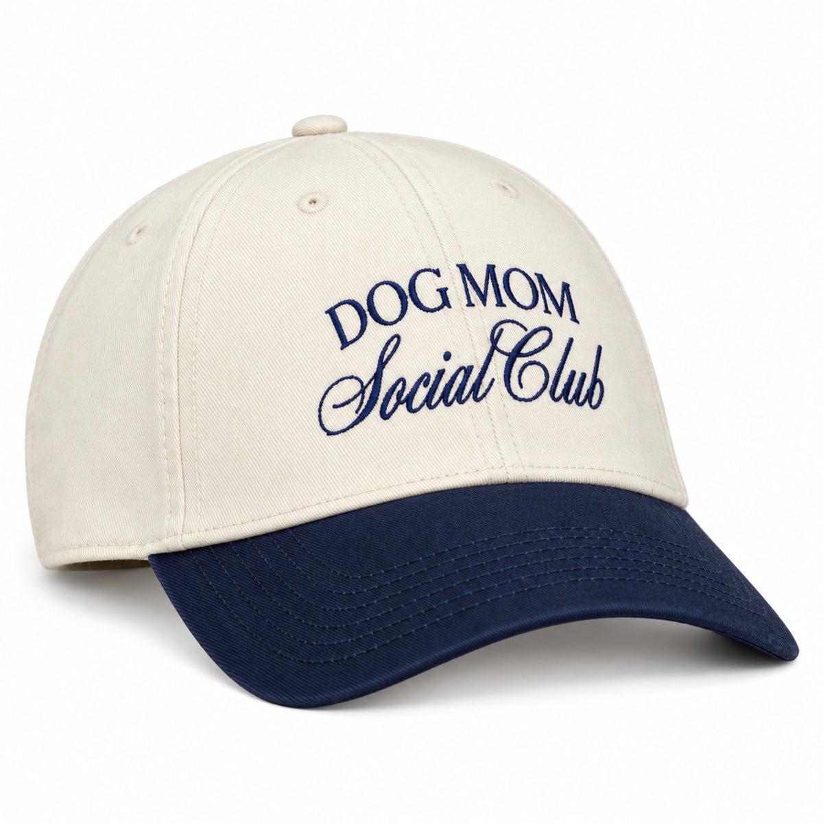 Navy Dog Mom Social Club Hat – front view