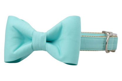 Bahama Blue Bow Tie Dog Collar - Crew LaLa