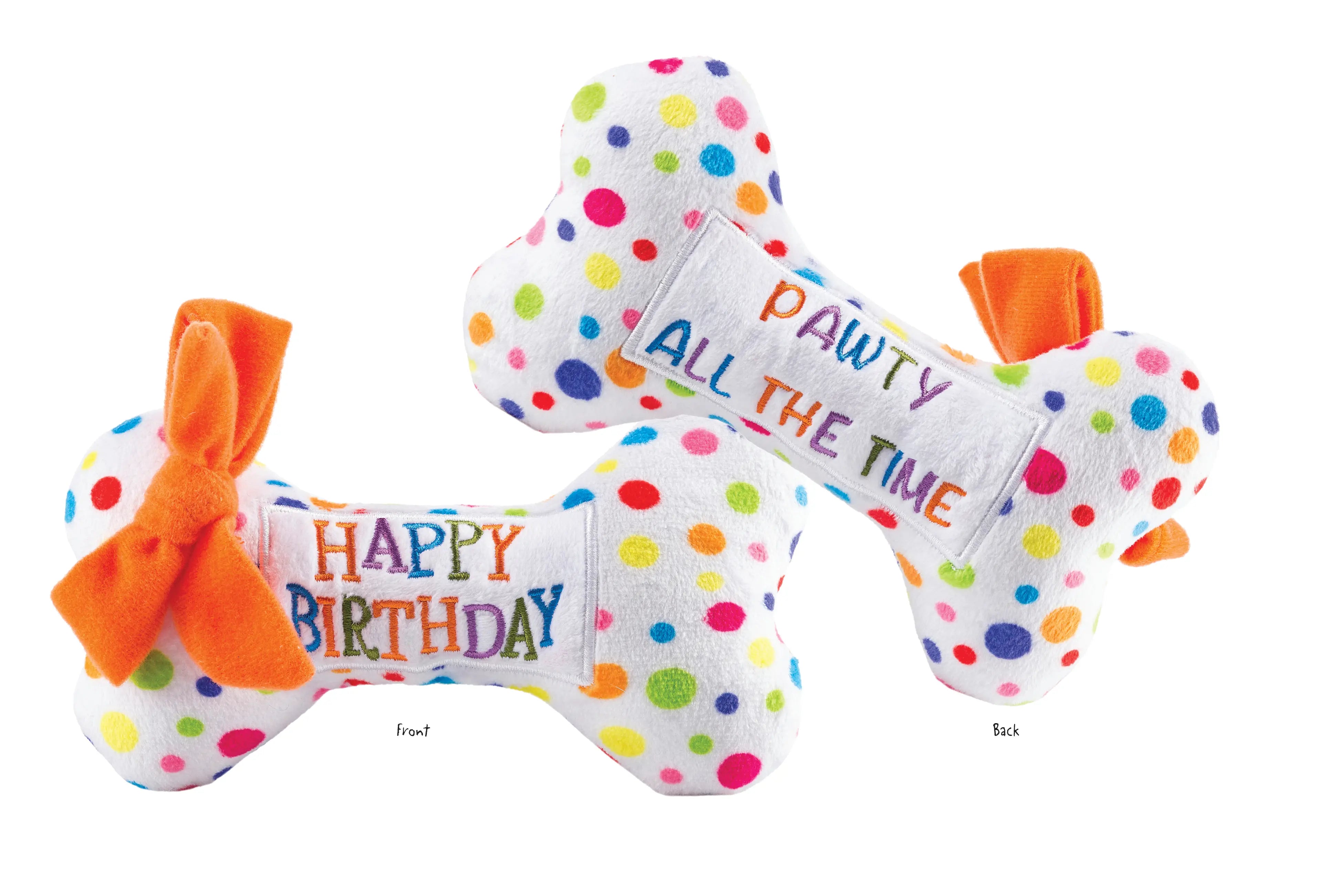 Mini Happy Birthday Bone Dog Toy - Crew LaLa