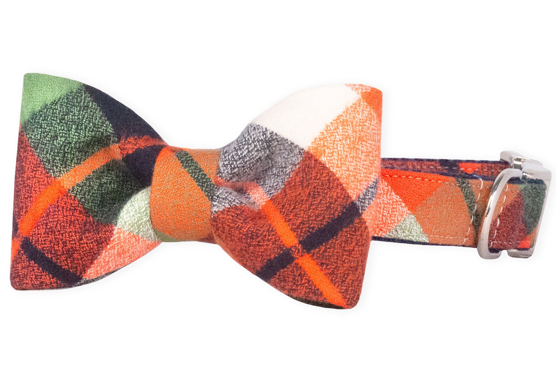 Adventure Plaid Flannel Bow Tie Dog Collar - Crew LaLa