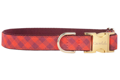 Apple Spice Plaid Dog Collar - Crew LaLa