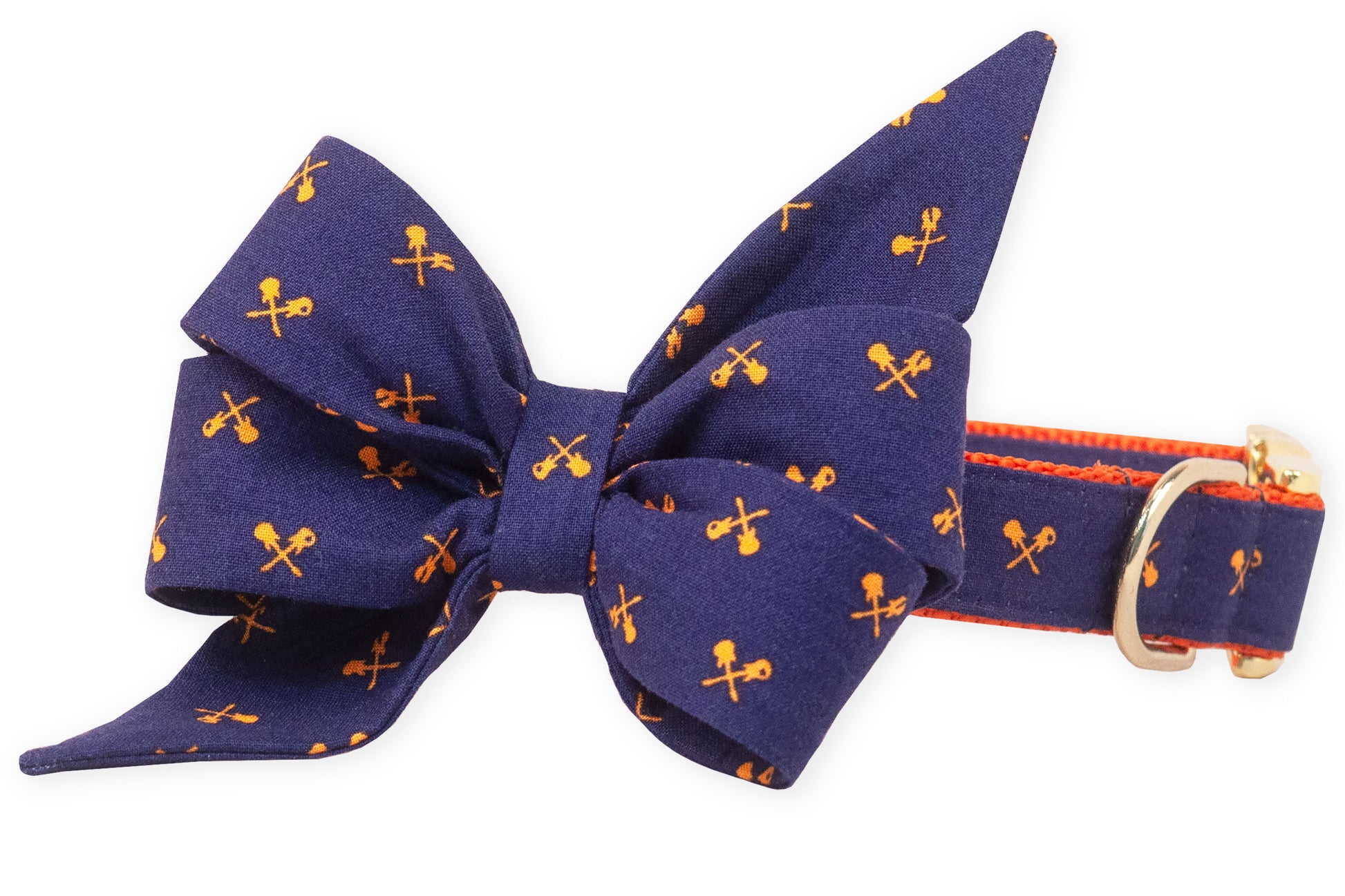 Beale Street Blues Belle Bow Dog Collar - Crew LaLa