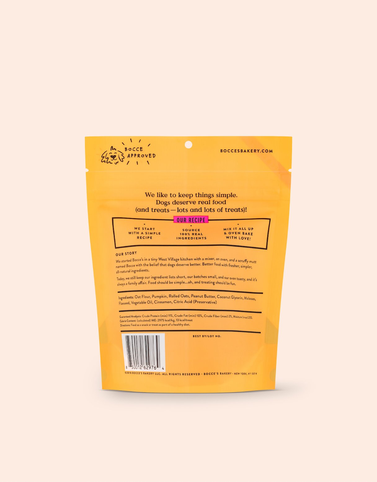 Bocce's "Pumpk'n Spice" Soft & Chewy Dog Treats - Crew LaLa