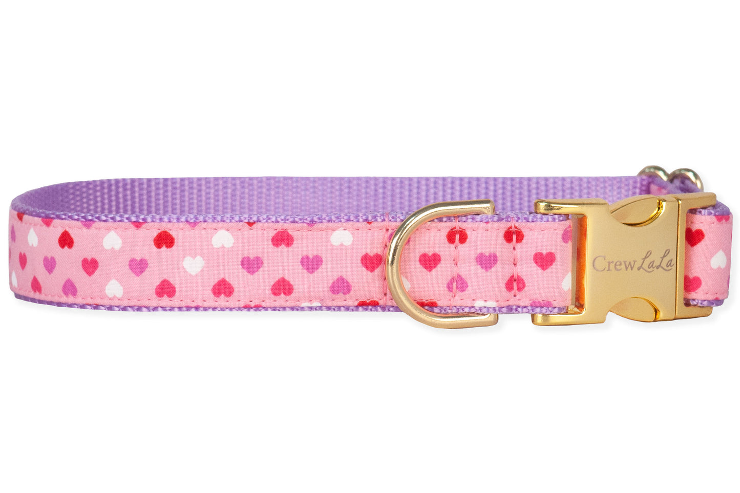 Candy Hearts Belle Bow Dog Collar - Crew LaLa