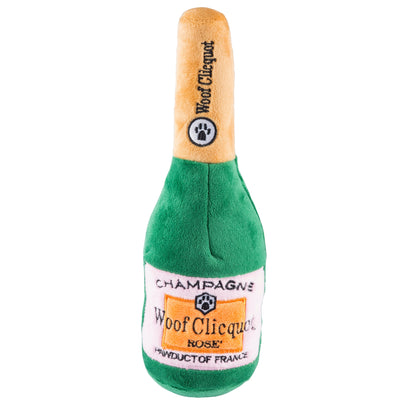 Woof Clicquot Rose' Champagne Bottle Dog Toy XL - Crew LaLa