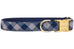 Cobblestone Plaid Bow Tie Dog Collar