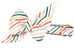 Festive Stripe Belle Bow Dog Collar - Two Styles