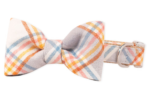 Front Porch Flannel Bow Tie Dog Collar