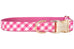 Fuchsia Picnic Plaid Belle Bow Dog Collar