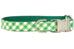 Green Picnic Plaid Bow Tie Dog Collar