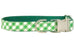 Green Picnic Plaid Dog Collar