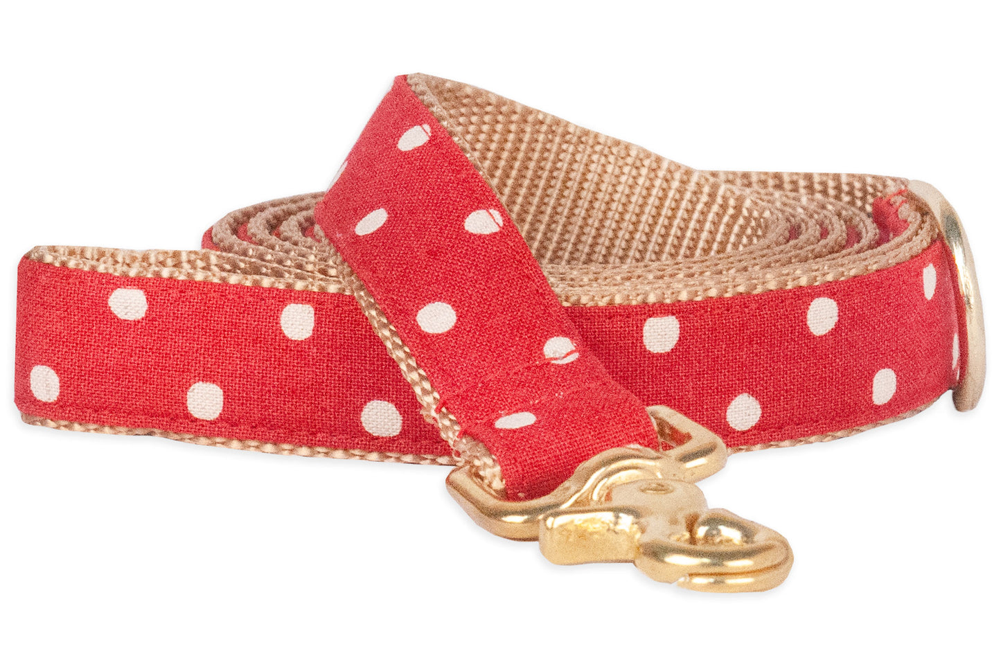 Ivory Dot on Ruby Red Dog Collar - Crew LaLa