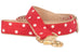 Ivory Dot on Ruby Red Dog Collar