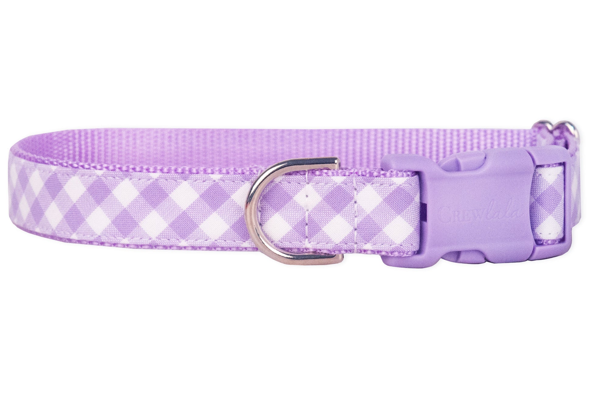 Lavender Picnic Plaid Dog Collar - Crew LaLa