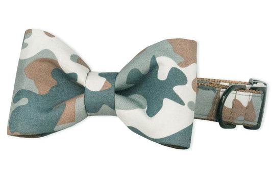 Low Country Camo Bow Tie Dog Collar - Crew LaLa