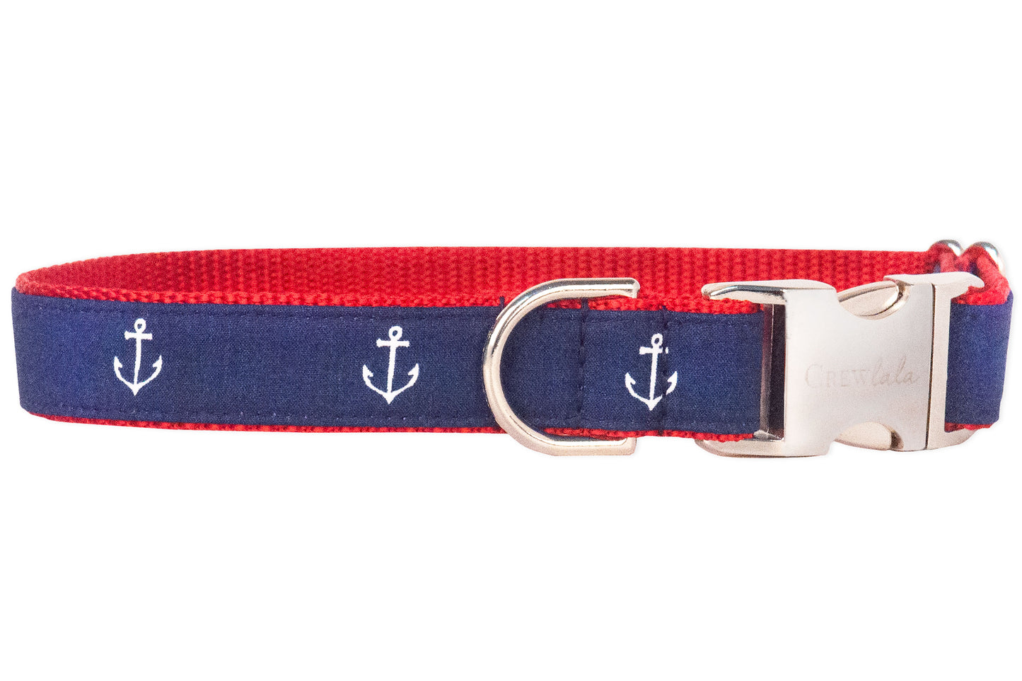 Navy Anchors Bow Tie Dog Collar - Crew LaLa