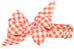 Orange Picnic Plaid Belle Bow Dog Collar