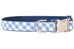 Periwinkle Picnic Plaid Bow Tie Dog Collar