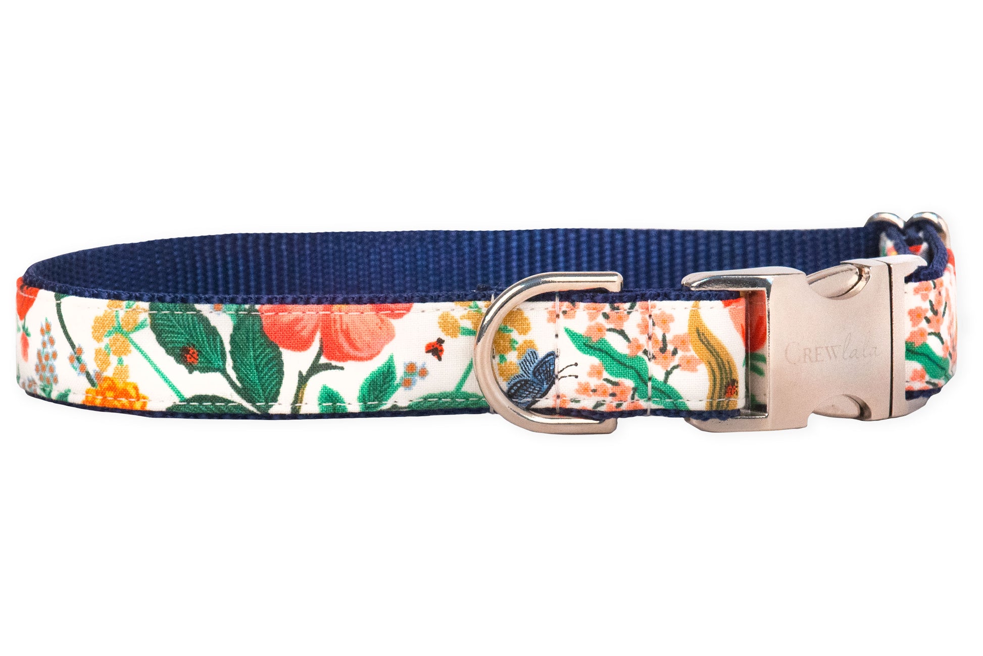 Poppy Gardens Bow Tie Dog Collar - Crew LaLa