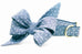 Tiny Dots on Chambray Canvas Belle Bow Dog Collar - Crew LaLa