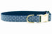 Tiny Dots on Chambray Canvas Belle Bow Dog Collar - Crew LaLa