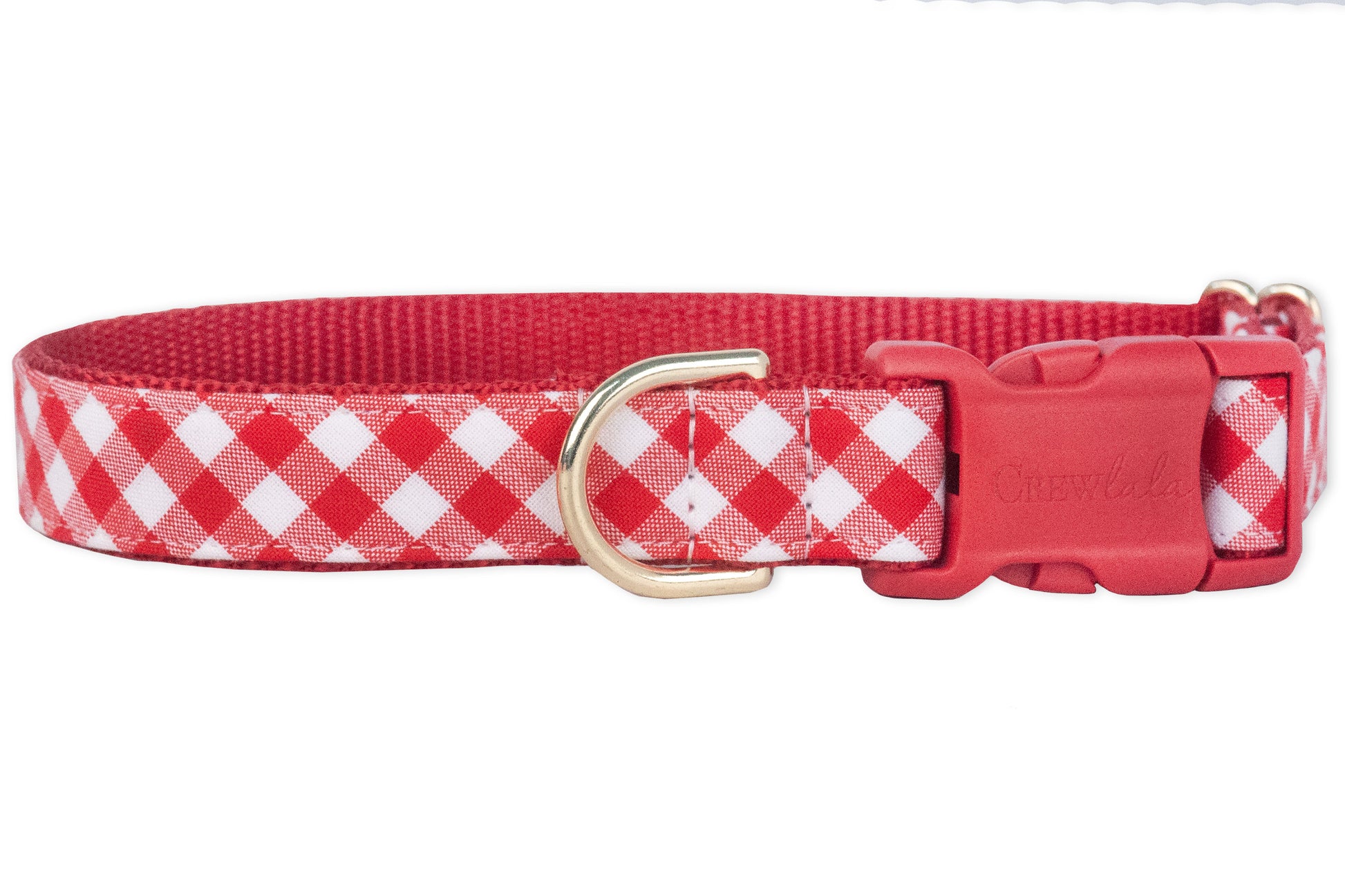 Red Picnic Plaid Bow Tie Dog Collar - Crew LaLa