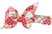 Red Present Plaid Belle Bow Dog Collar