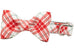 Red Present Plaid Bow Tie Dog Collar