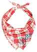 Red Present Plaid Dog Bandana