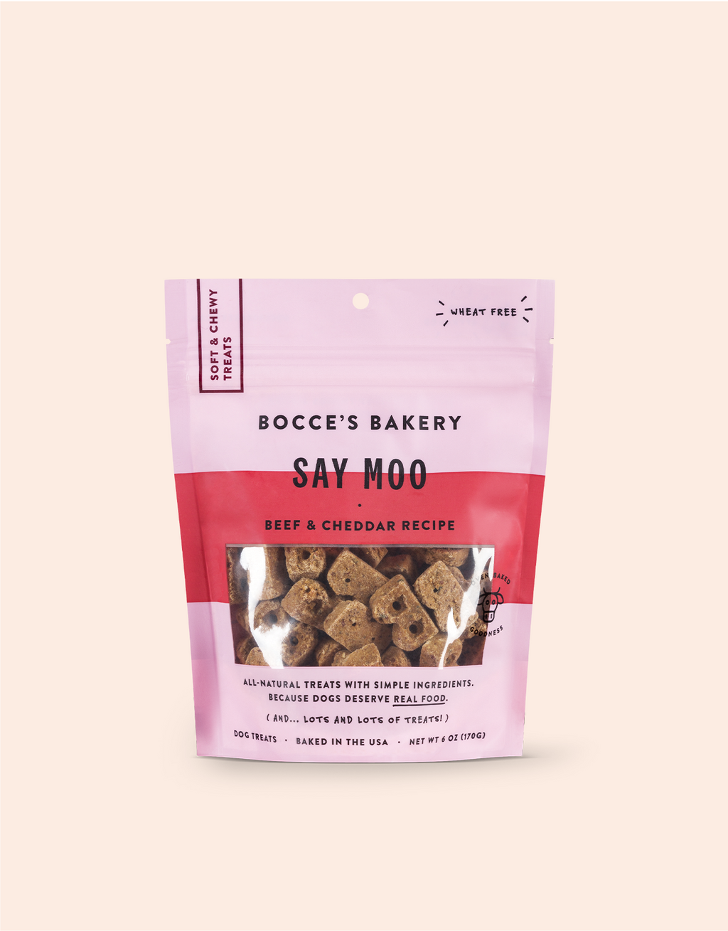 Bocce's "Say Moo" Soft & Chewy Dog Treats