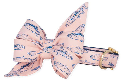 Skipper's Catch Belle Bow Dog Collar - Crew LaLa