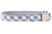 Slate Blue Check Belle Bow Dog Collar