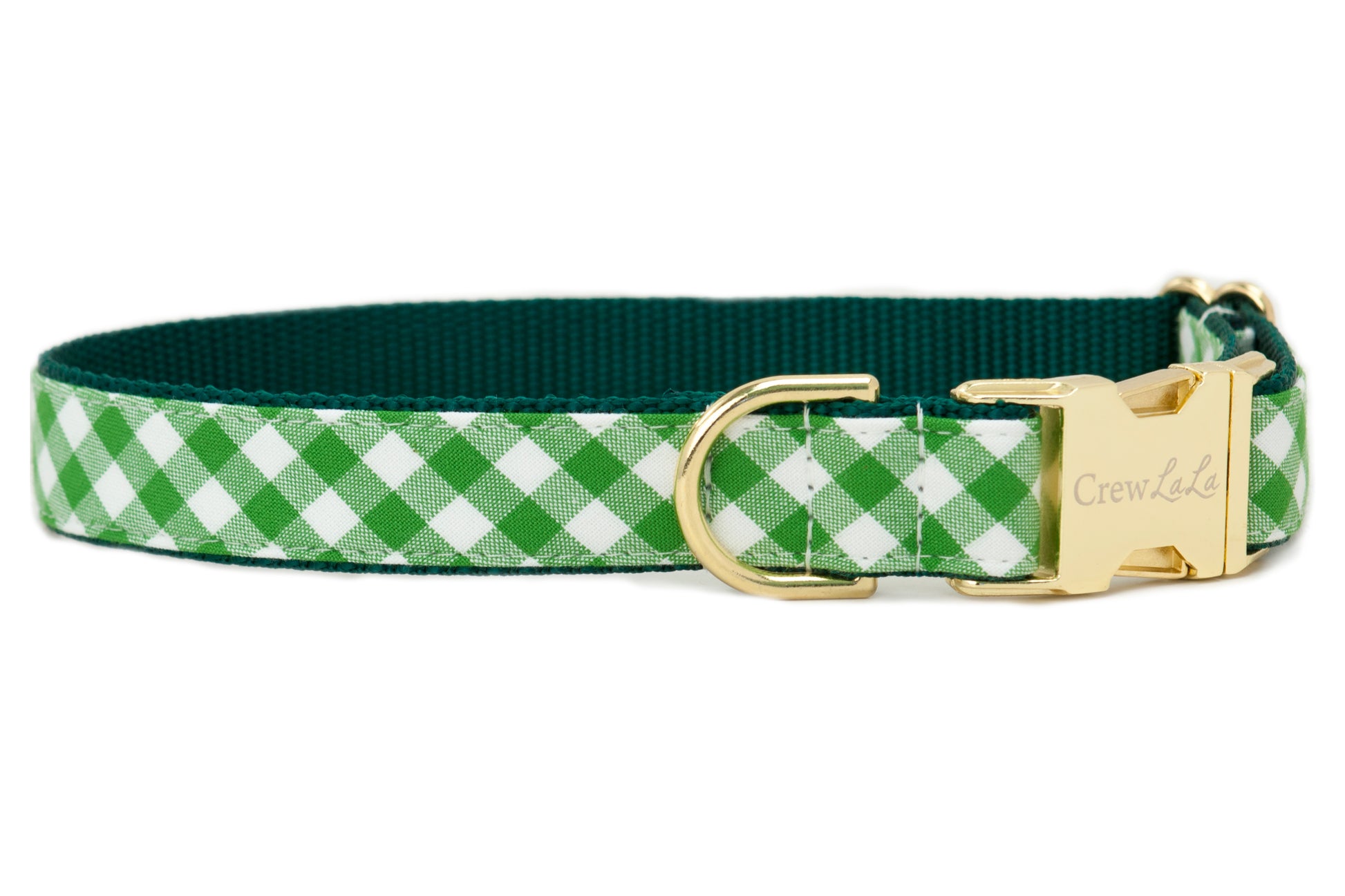 St. Patrick's Day Picnic Plaid Dog Collar - Crew LaLa