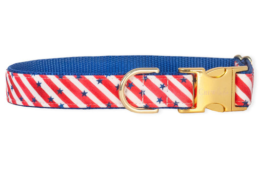 Stars and Stripes Dog Collar - Crew LaLa