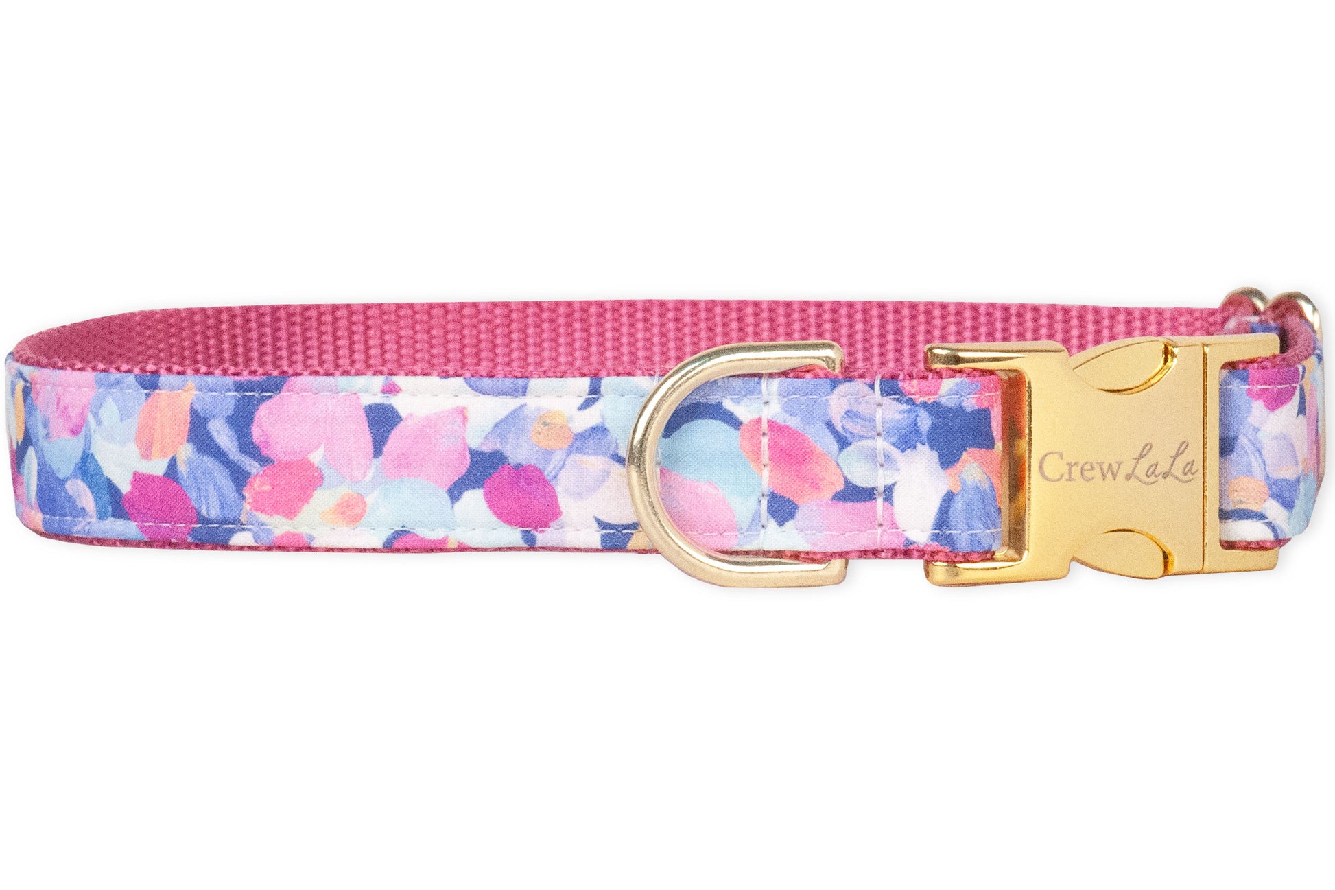 Violet Petals Belle Bow Dog Collar - Crew LaLa
