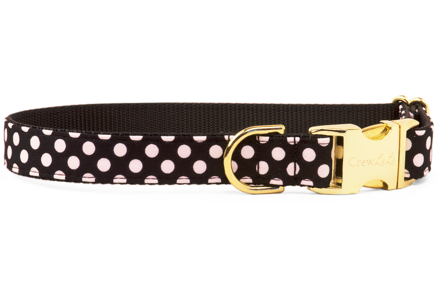 Black & White Polka Dot Bow Tie Dog Collar - Crew LaLa