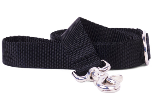 Black Onyx Webbing Leash - Crew LaLa