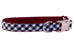 Gamecock Garnet on Black Check Bow Tie Dog Collar - Crew LaLa