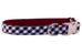Gamecock Garnet on Black Check Belle Bow Dog Collar - Crew LaLa