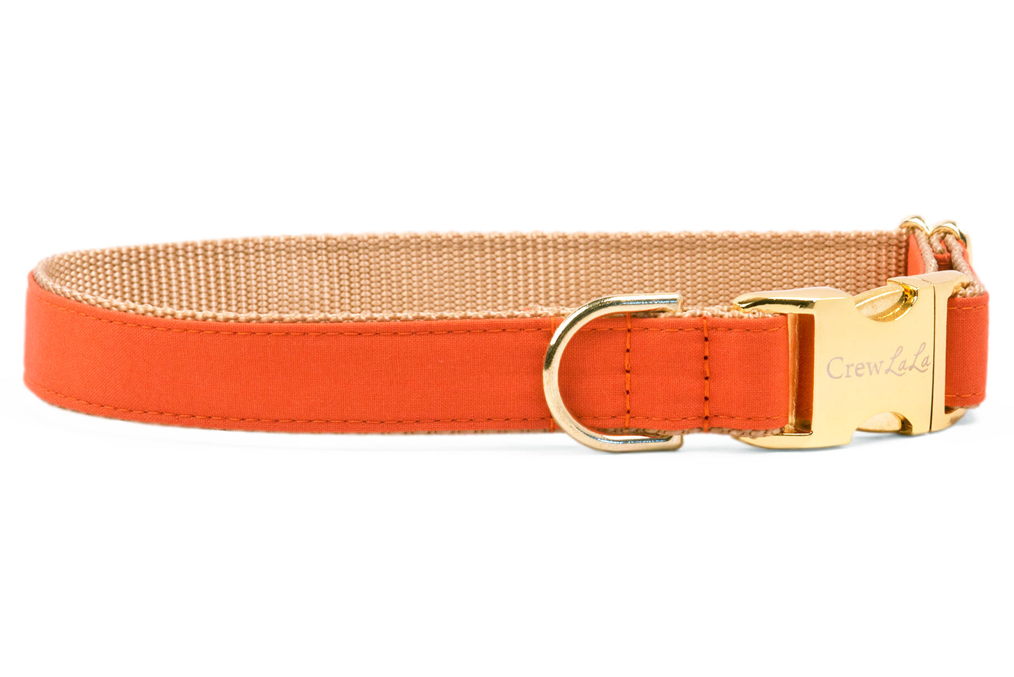 Burnt Orange Belle Bow Dog Collar - Crew LaLa