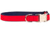 "Ruff-N-Tuff" Cherry on Navy Everyday Dog Collar - Crew LaLa
