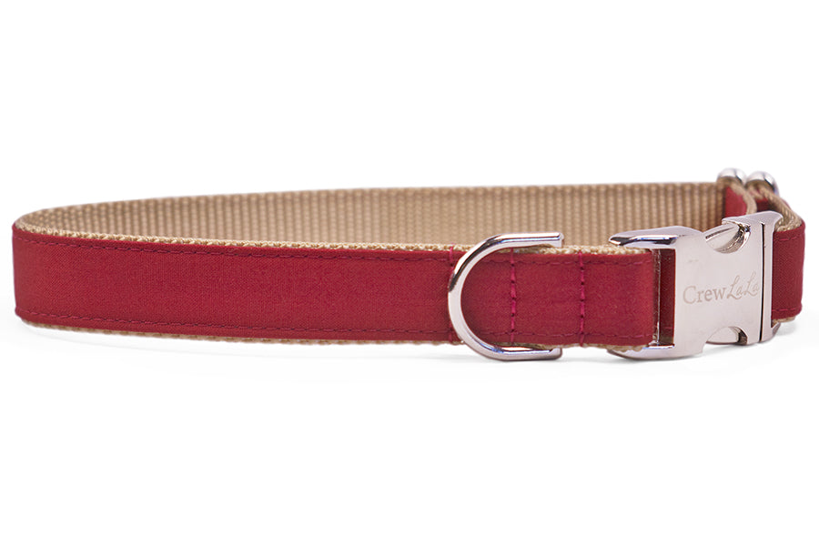 Crimson Belle Bow Dog Collar - Crew LaLa