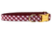 Alabama Crimson on Crimson Check Bow Tie Dog Collar - Crew LaLa