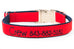"Ruff-N-Tuff" Cherry on Navy Everyday Dog Collar - Crew LaLa